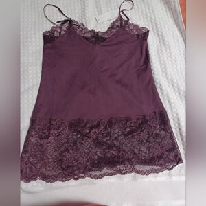Purple Lace Trim Cami Top Size S